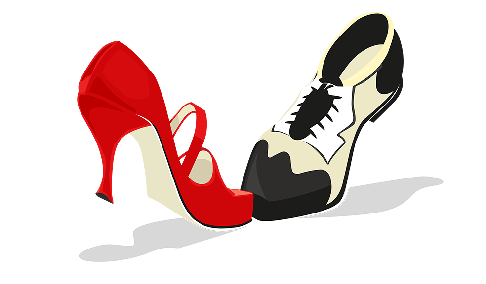 Illustration doing things together, Tango Shoes, Hindenburg Pro, 
