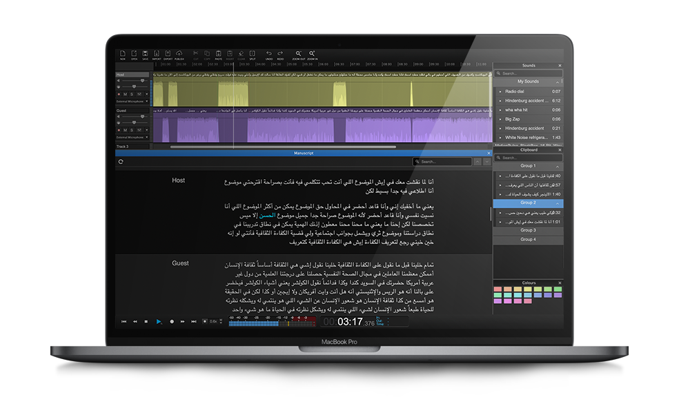 Hindenburg PRO, Transcription, 99 languages